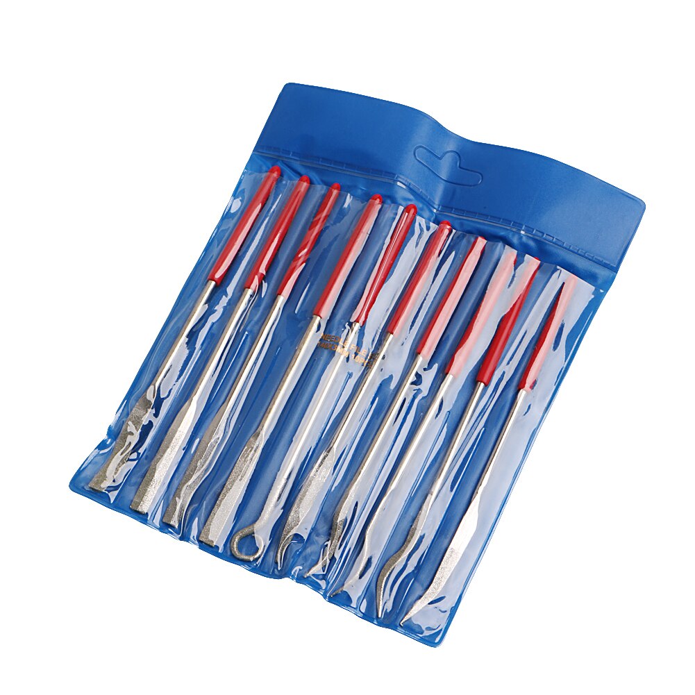 10Pcs/Set Diamond Coated Riffler Files Mechanical Watch Jewelry Files Tools Set