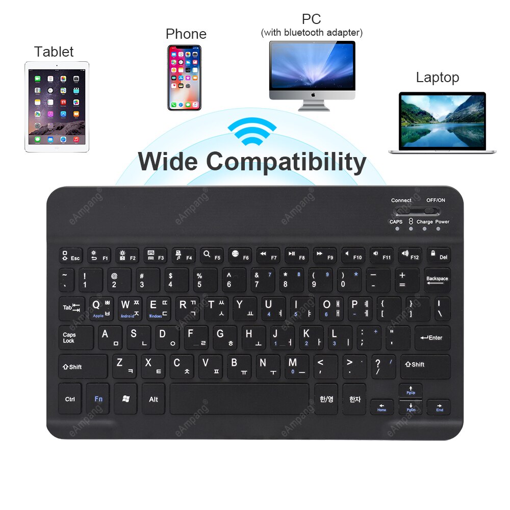 Koreanische Tastatur für iPad 9,7 10,2 10,5 11 für Samsung 9,7 10,1 10,5 für Huawei 10,1 Drahtlose Bluetooth für Android ios Fenster
