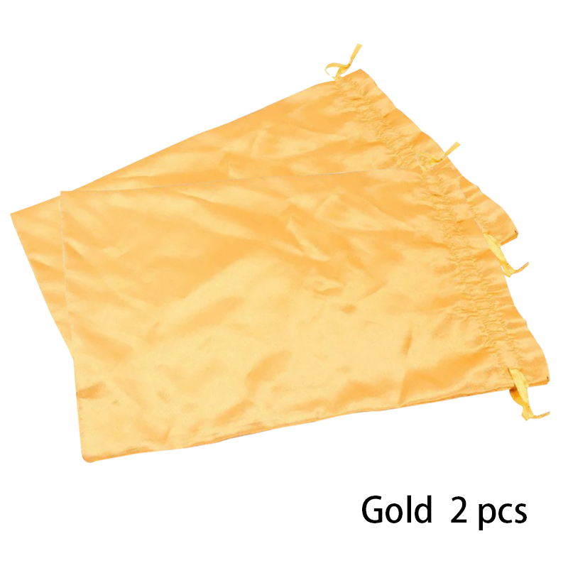 Satin--Aufbewahrungsbeutel, 25 x 35 cm, Perückenaufbewahrung, Satin--Perückentaschen, schwarz, rosa, weiche Seide, Perückentasche für Haar-Perücken-Verpackungswerkzeuge: Beige
