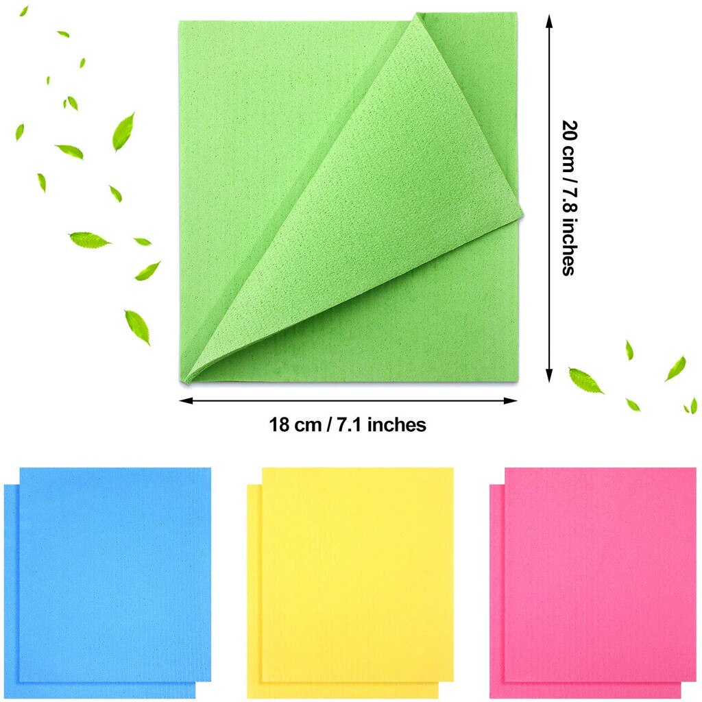 Kitchen Rag Cellulose Sponge Cloth Super Absorbent Water Absorbent 10pcs Can Be Reused With Good Cleaning Effect Cleaning Cloths