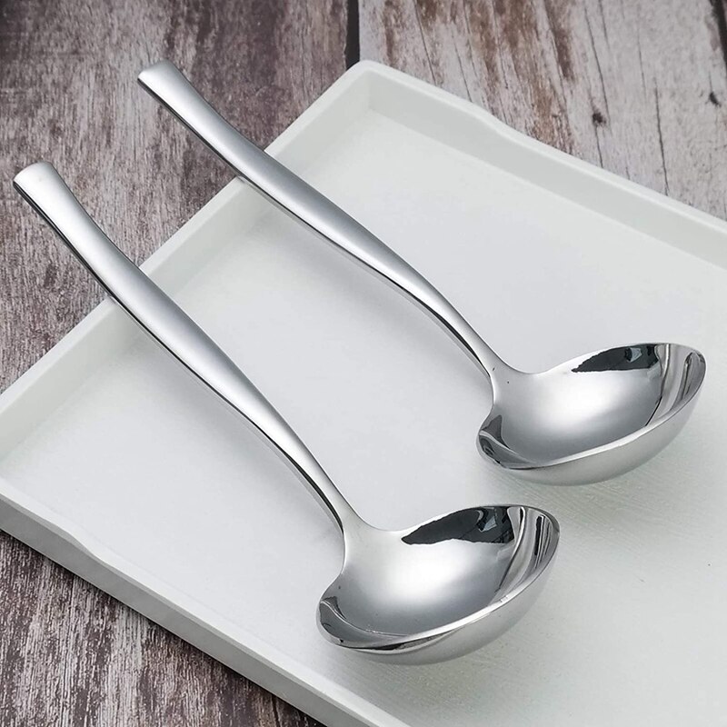 4- -bitars soppsked i rostfritt stål, sås med sovs, liten slev