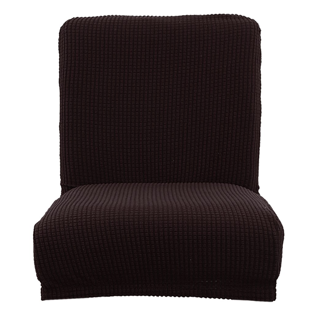 Jacquard stretch stol betræk slipcovers til lav kort ryg stol barstol stol: Sort