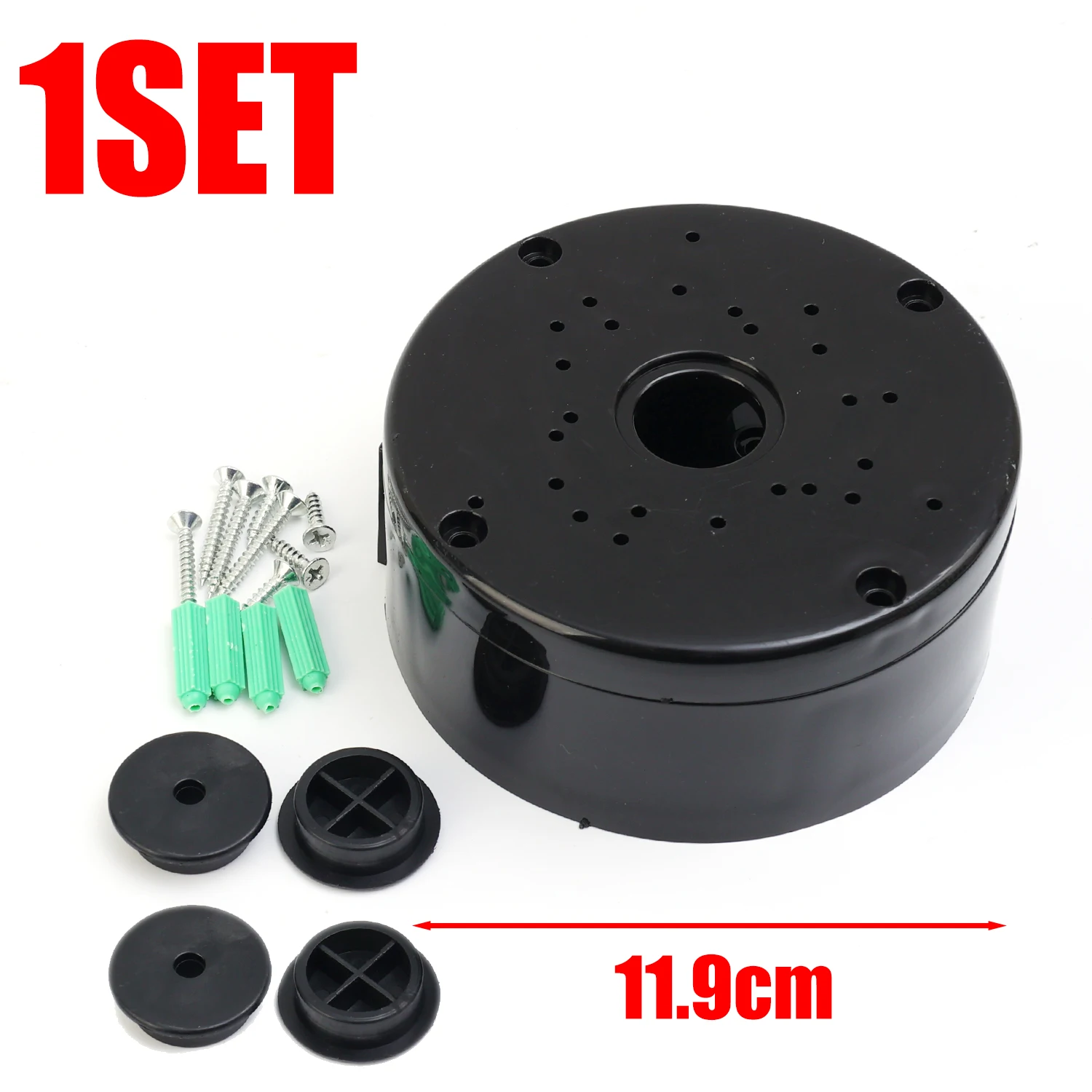 Waterproof Junction Box for CCTV Camera Bracket Junction Boxes Cable Deep Base Camera Mount Bracket Rounds Support Deep Base: GRAY