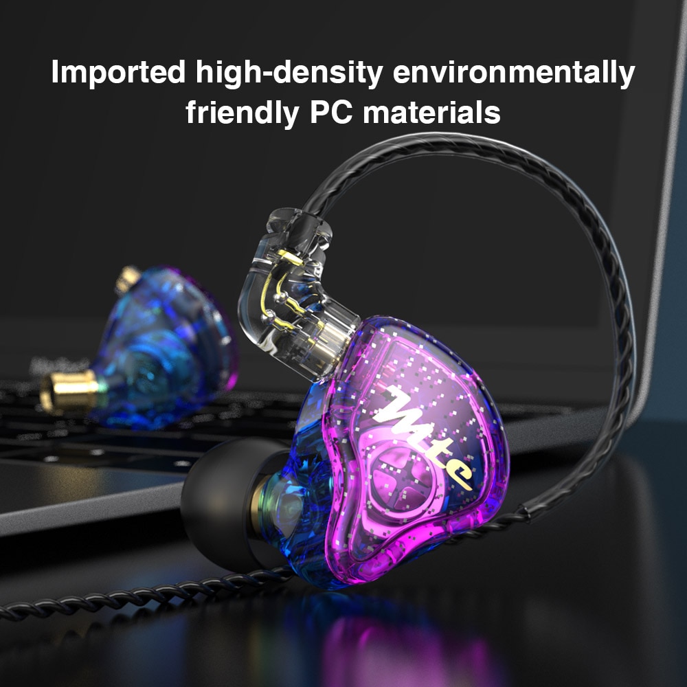 Auriculares dinámicos TRN MTE, auriculares deportivos de música HIFI, auriculares deportivos con cancelación de ruido Hea para TRN VXpro M10 MT1 V90 EDX Pro