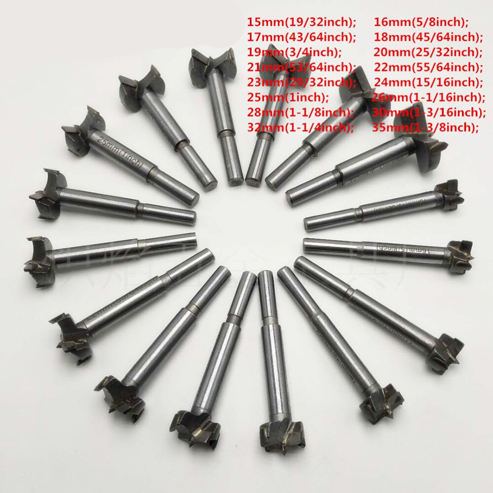 16 uds, cortador de madera, llave hexagonal plateada, taladro de taladro, sierra de agujero, cortador de madera para taladrar carpintería, carpintero, carpintero