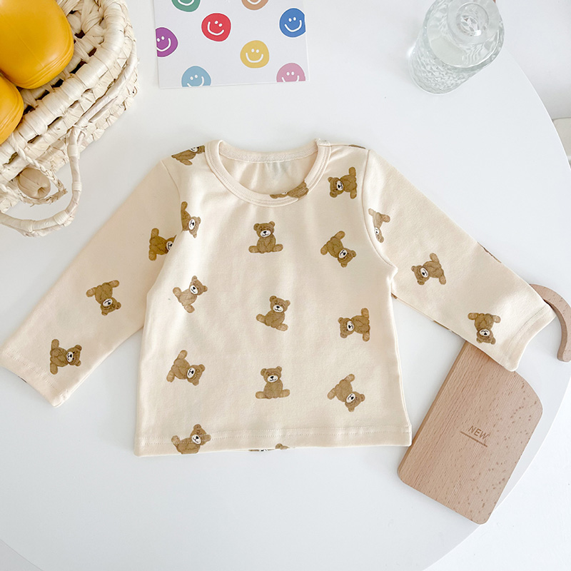 Milancel Herfst Baby Pyjama Set Peuter Meisjes Sleeper Slijtage Jongens Slapen Set Beer Indoor Kleding