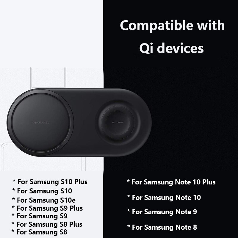 25W Drahtlose Ladegerät Duo Pad Für Samsung S20 Hinweis 20 Ultra Hinweis 10 9 8 S10 S9 S8 Plus schnelle Ladung 2 in 1 Telefon Uhr Ladegeräte