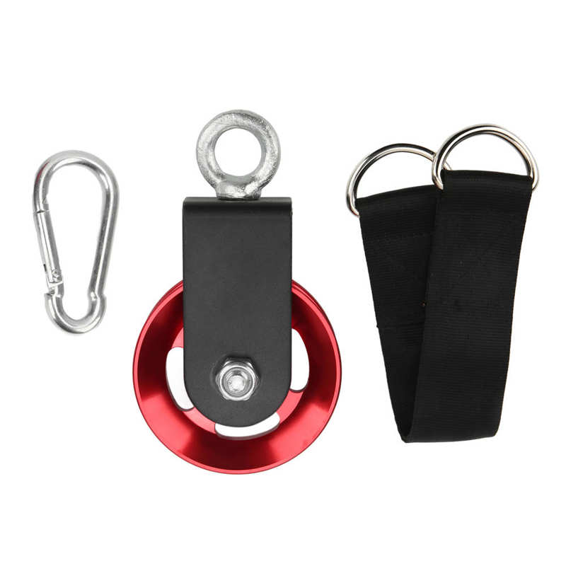 Fitness Pulley Hanging Pulley Silent 360 Degree Rotating Little Friction for Indoor: 赤い