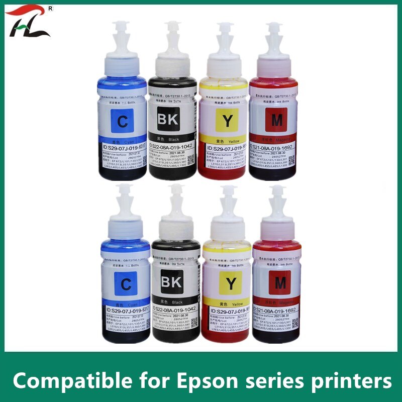 Kit di Ricarica di Inchiostro della tintura per Epson L100 L110 L120 L132 L210 L222 L300 L312 L355 L350 L362 L366 L550 L555 l566 stampante di Trasporto libero