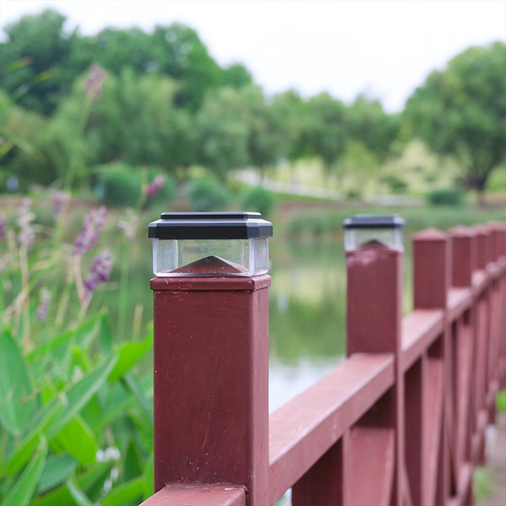 Waterproof 8LED Solar Column Lamp Outdoor Fence Courtyard Villas Column Light Spot Light Garden Landscape Lights Square Decor