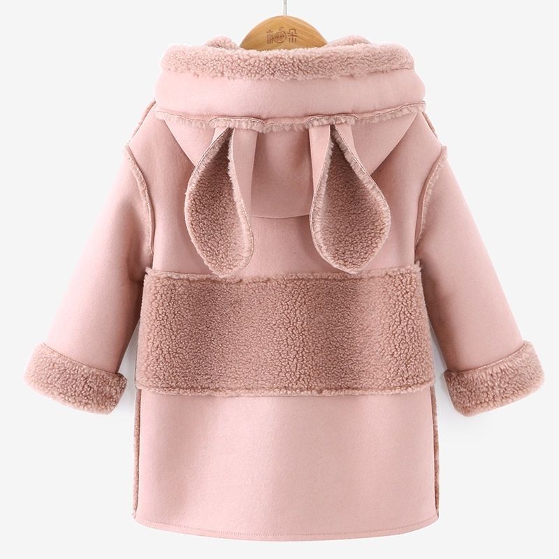 Boutique cappotto per ragazze di media lunghezza Babys ispessito stile coreano 2021 nuovo cappotto di lana autunno e inverno per bambini giacca a vento
