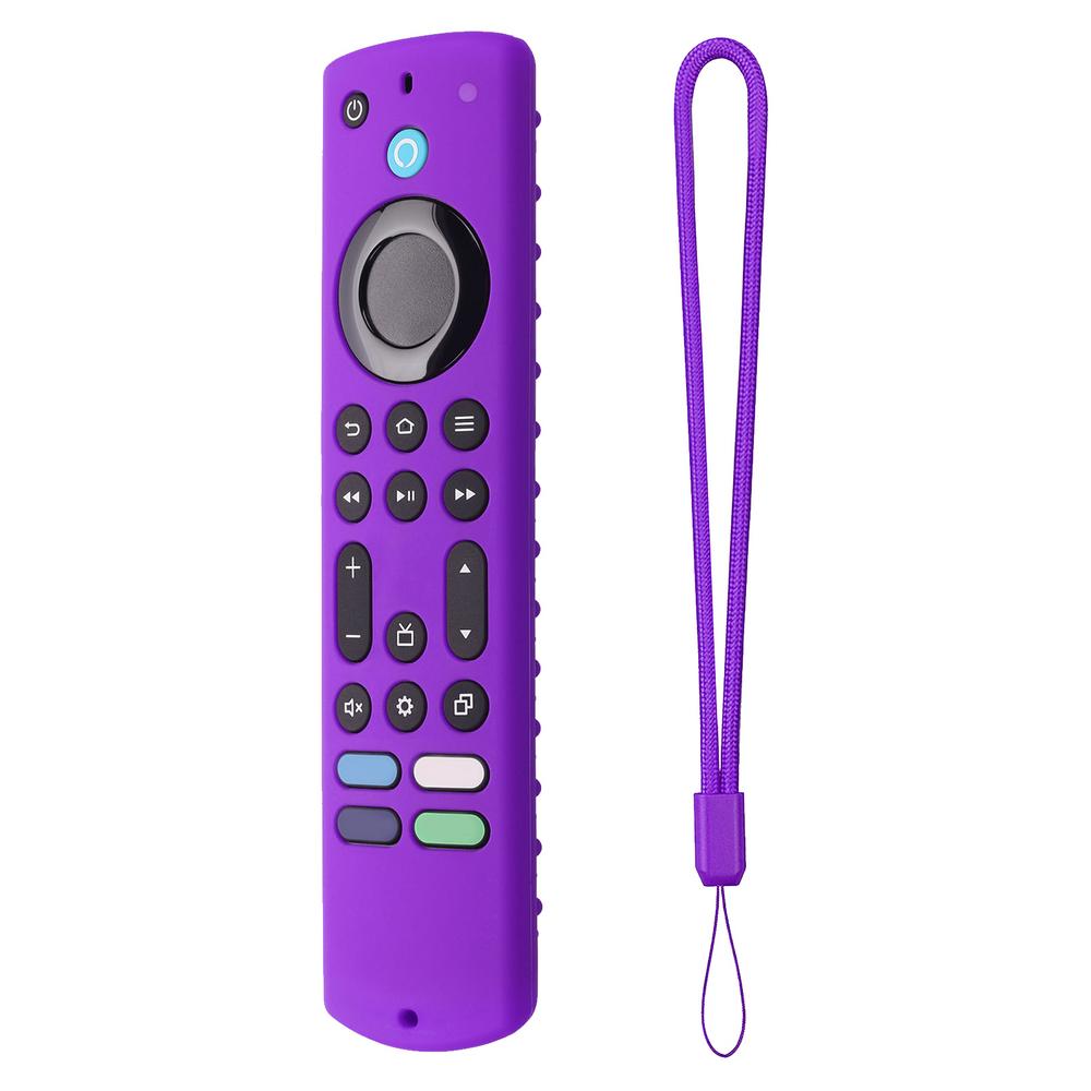 Silicone Case for firestick 4k tv stick Max Remote Control Cover Shockproof Protective All-Inclusive Cover: PURPLE