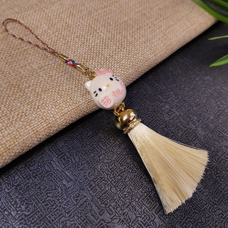 Short Pendant Key Shell Anti-lost Hanging Chain Trick Peach Pendant Retro Tassel Pendant Mobile Phone Lanyard Antique Pendant: 01