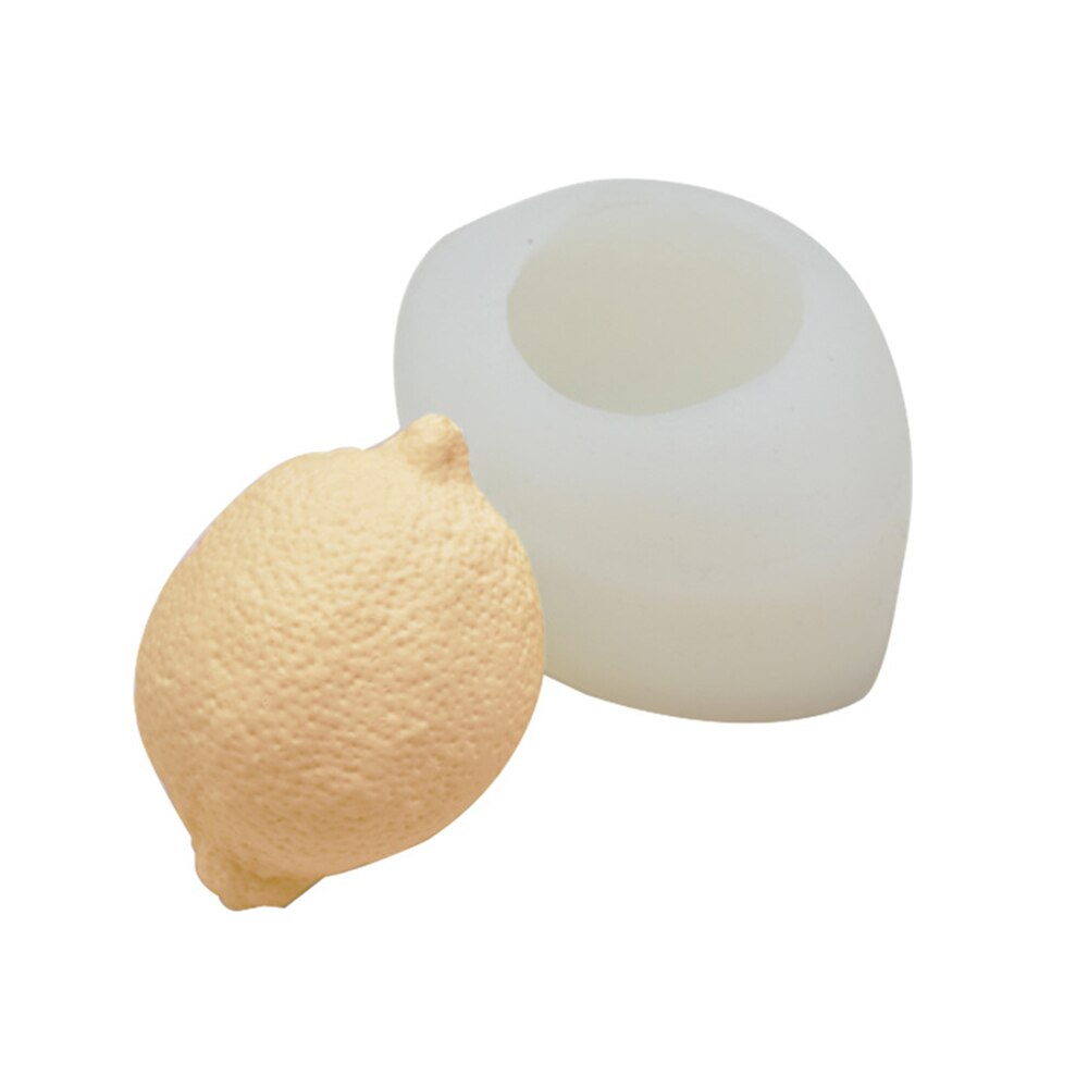 3D Handmade Lemon Shape Silicone Mould Aromatherapy Gypsum Mold Cupcake Props Fondant Candy Soap Candle Mould