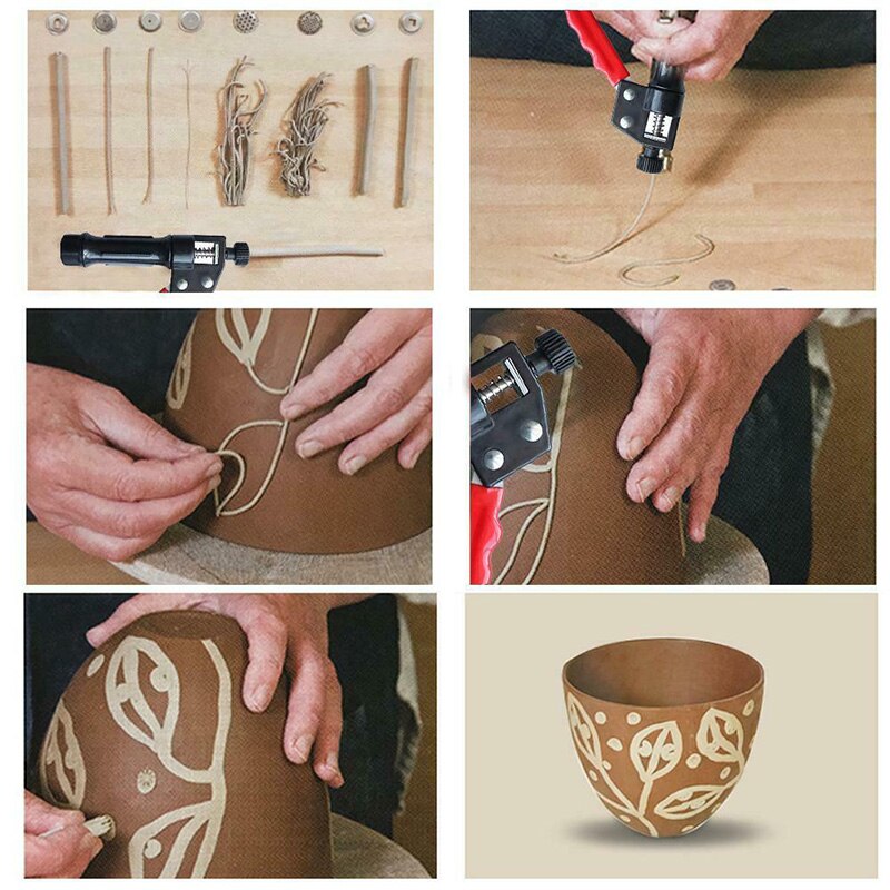 Type lerekstruder håndholdt blød lerekstruder med 20 forskellige dyser som dekorative hjælpekunstværktøjer