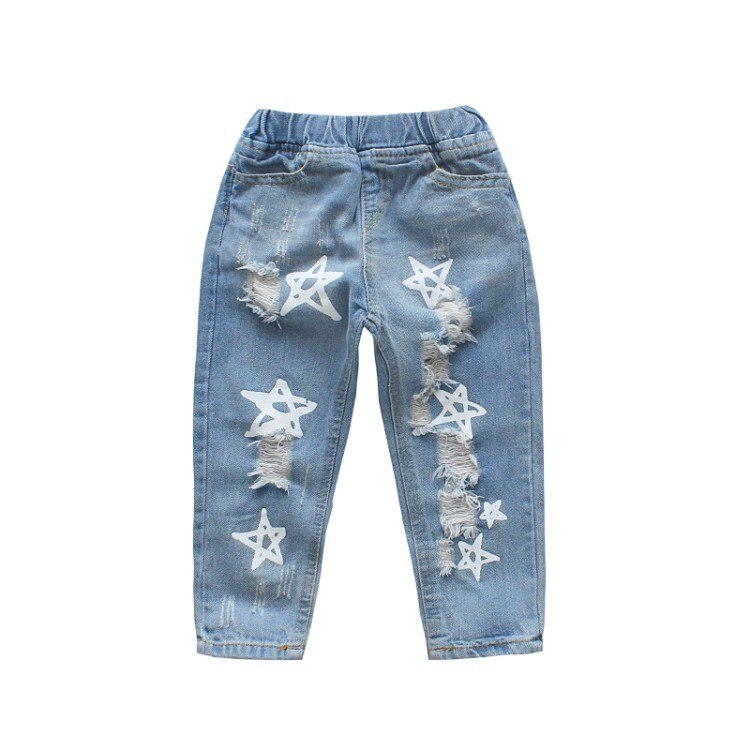 freundlicher Zerrissene Jeans Jungen Denim Hosen Jeans für Baby Mädchen freundlicher Kleidung gerissen Jean für freundlicher Frühling Herbst Jean Hosen kleidung: 2T