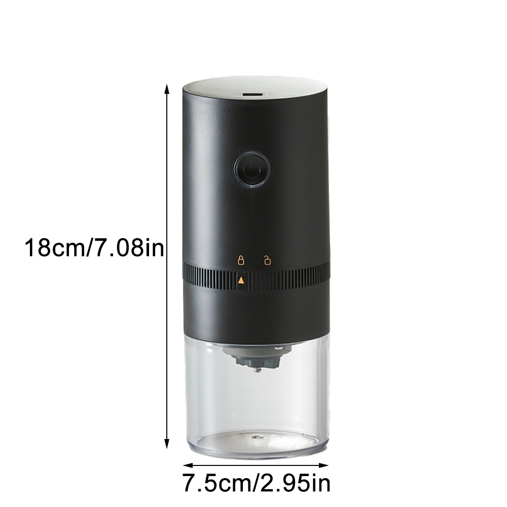 Coffee Bean Grinder Portable Electric Burr Coffee Grinder USB Rechargeable 6-Speed Adjustable Ceramic Core Grinding: A