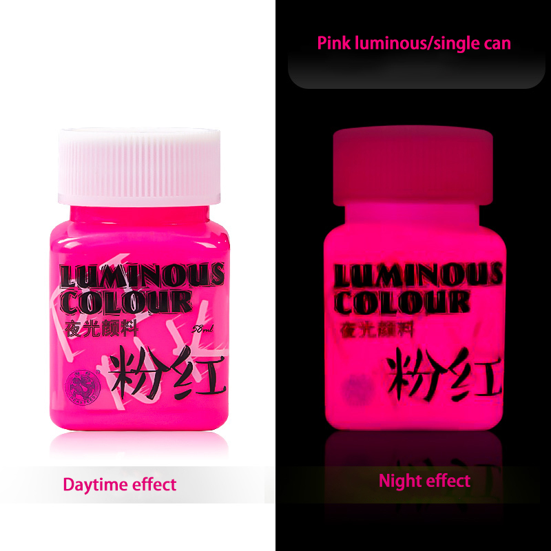 Fluorescent Acrylic Glow In The Dark Paint Brightness Luminous Student Hand Painted DIY Textile Wall Light Absorbing Pigment: Blue
