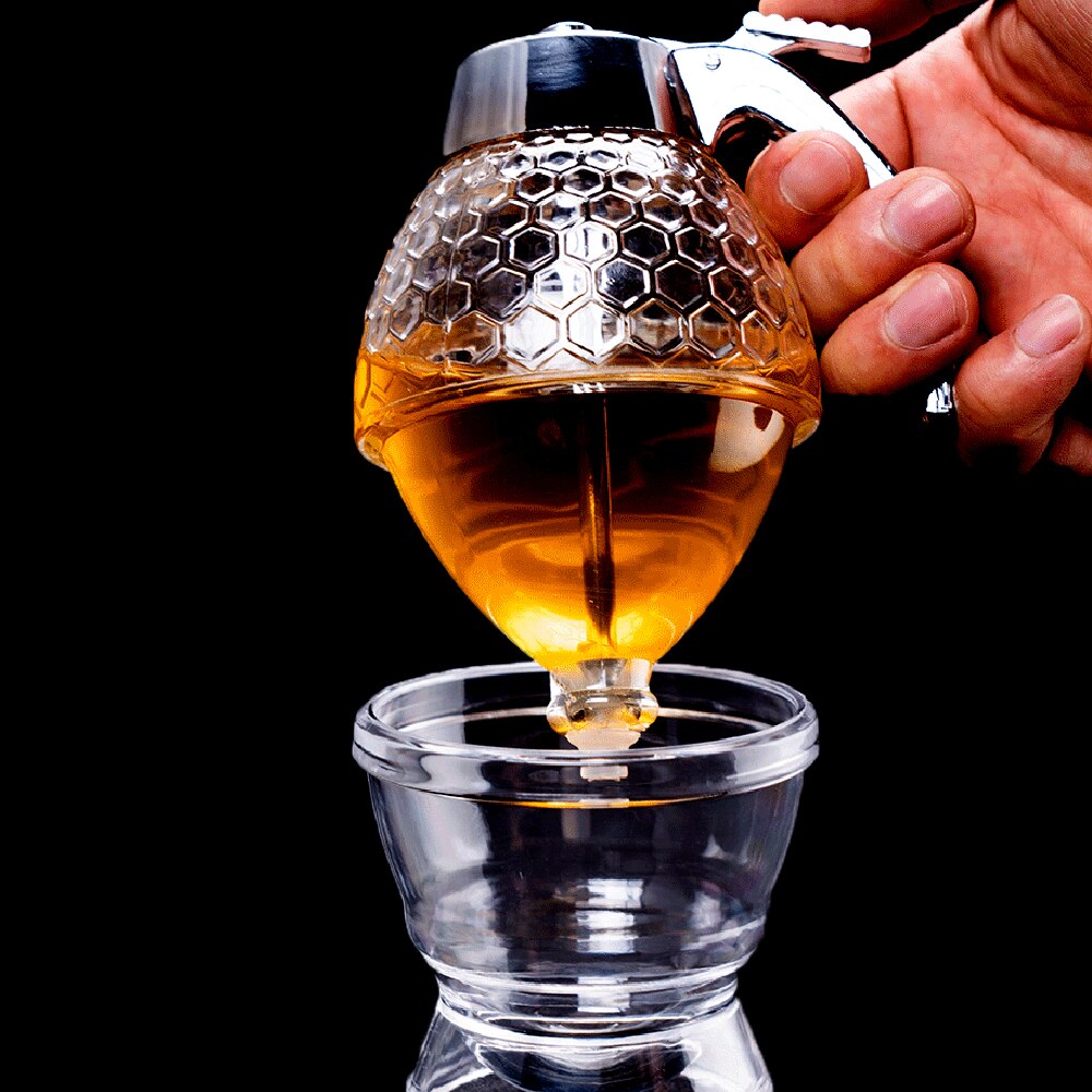 1 Pcs Honing Pot Sap Pot Dispenser 200Ml Drip Ketel Container Transparante Siroop Opslag Houder Squeeze Fles Keuken Benodigdheden