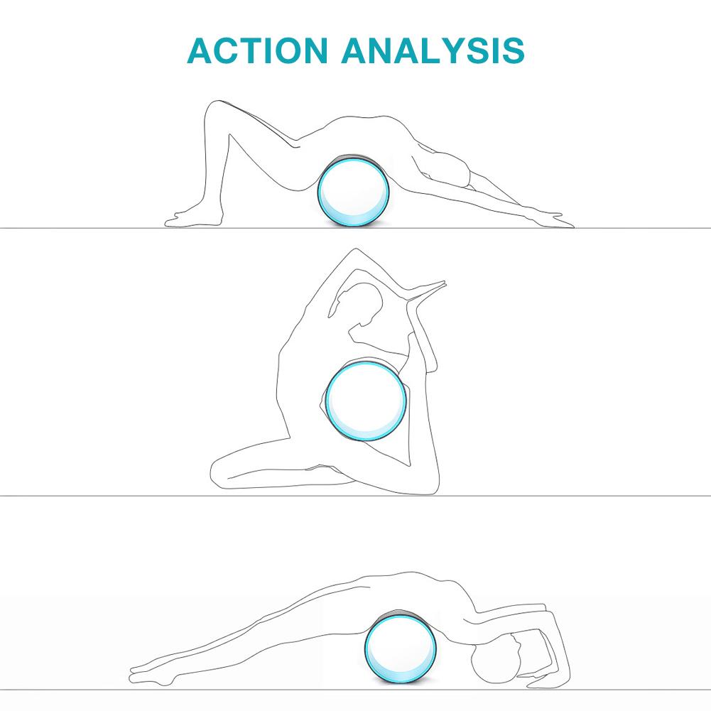 6 Inch Pilates Yoga Wheel Massage Wheel Back Stretch Roller Fitness Gym Workout Yoga Wheel Back Training Tool