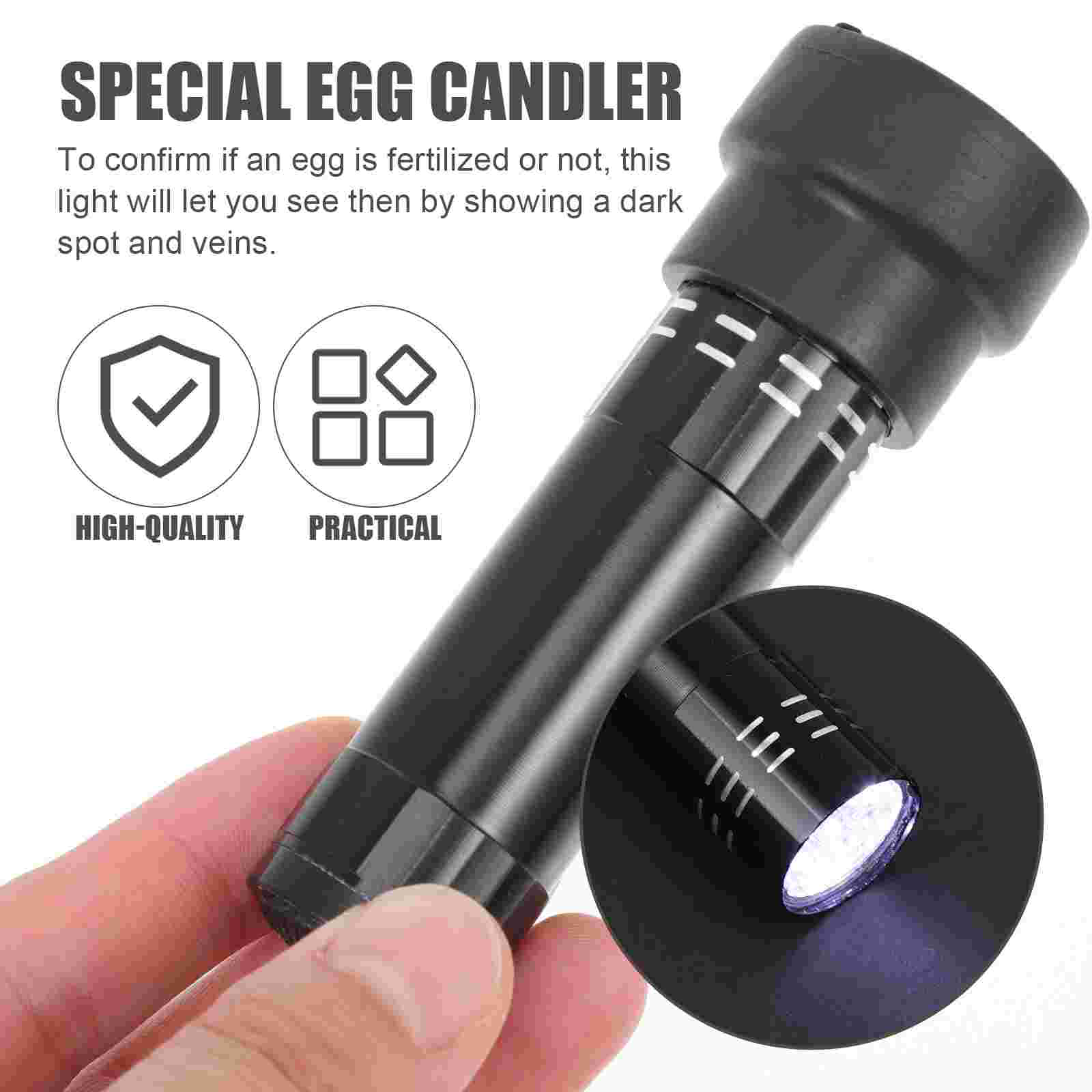 1pc Egg Candler Egg Candling Lamp LED Cool Light Small Flashlight