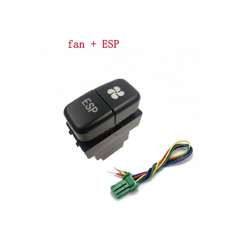 1pc Dual key switch dual switch fog light daytime running light Switch Button for Mitsubishi LancerX: fan and ESP