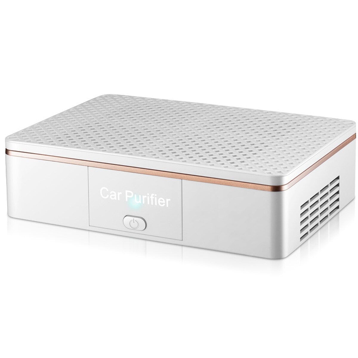 Purificateur d'air Portable | Pour voiture, élimine le formaldéhyde, générateur d'anions, désodorisant de véhicule, ioniseur Anion, purificateur d'air Rectangle: WHITE