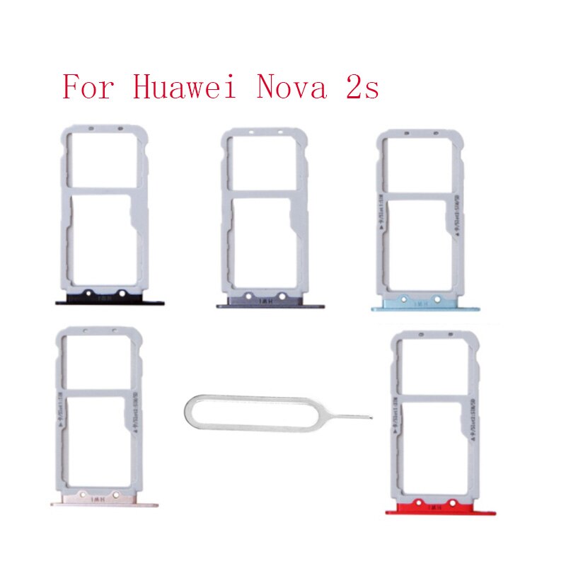 2/Pcs Sim Kaart Lade Socket Slot Reader Adapter Micro Sd Kaart Voor Huawei Nova 2S Vervanging