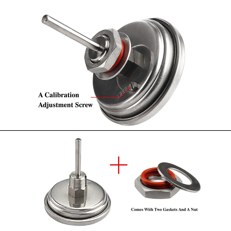 The Best Offer Weldless Bi-metal Thermometer Kit, 3"Face & 2"Probe, 1/2"MNPT, 0~220F Degree, Brewer Thermometer, Homebrew Kettle