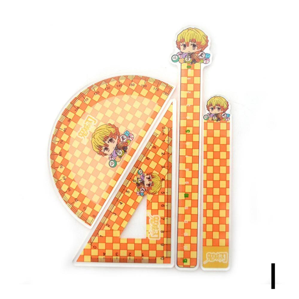 4pcs/ Set Of Art Painting Template Ruler Puzzle Stationery Children'S Ruler Stationery Cartoon Office Figure Drawing Suppli Q5W1: I