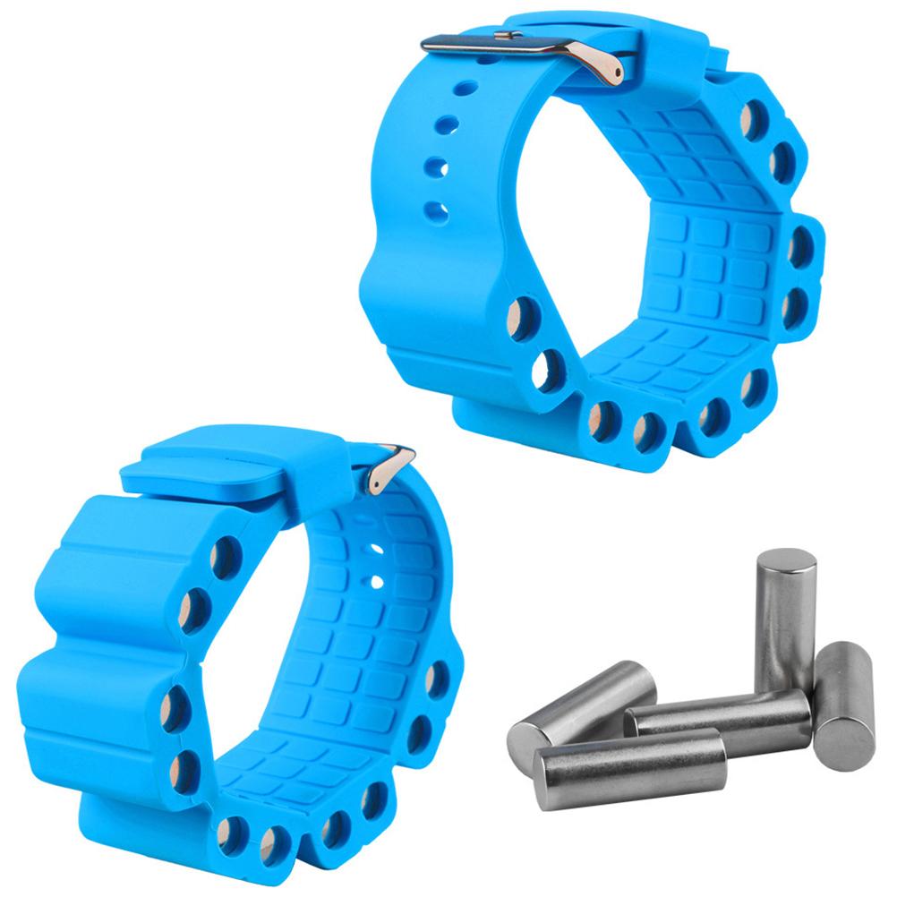 2Stck Einstellbare Handgelenk Gewichte tragbar Handgelenk Knöchel Gewichte Armbinde Für ÜSpund Joggen Yoga Gymnastik aerob Pilates: Blau