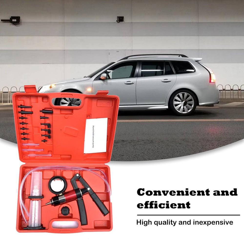 Auto vacuümpomp, handmatige pomp, dubbel gebruik, negatieve druk, zuigremolie vervangingsdetector, reparatiegereedschap