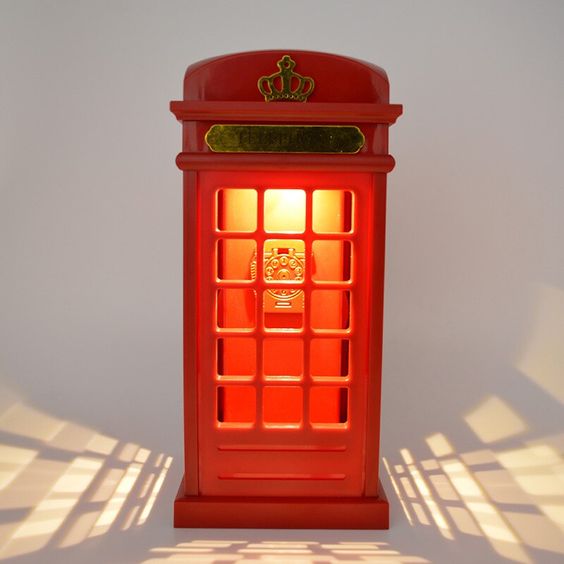 Europäischen-stil Britischen telefonzelle telefon mit LED licht Britischen verrotten Pavillon telefon mit einem berühren nachtlicht telefone