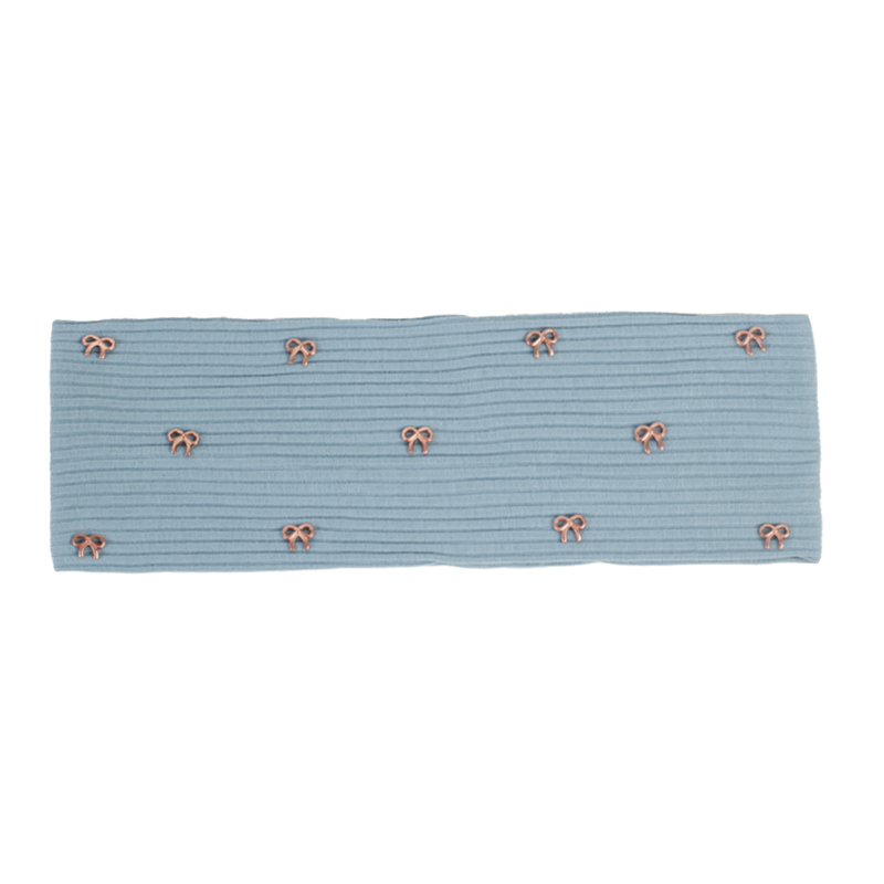 Geebro Women Metal bow Ribbed Headbands HairBands Casual Elastic Headwear Ladies Vintage Head Wraps Hair Accessories: Red
