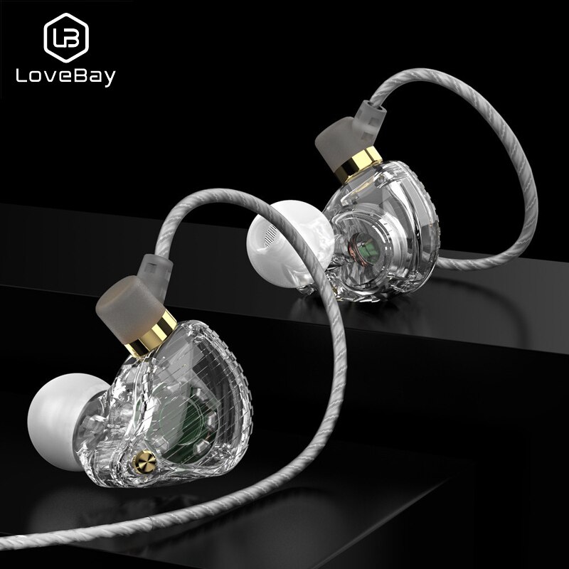 3.5mm Wired Dual Driver Earphones Stereo Bass Sport Running Headset HIFI Monitor Earbuds Handsfree With Microphone QKZ SK3