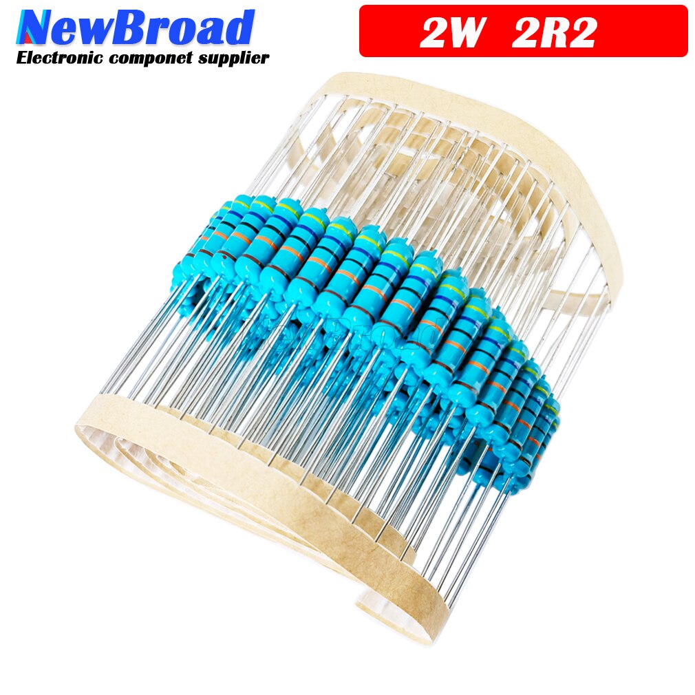 20pcs 2.2 ohm 2W 2.2R 2R2 Metal film resistor