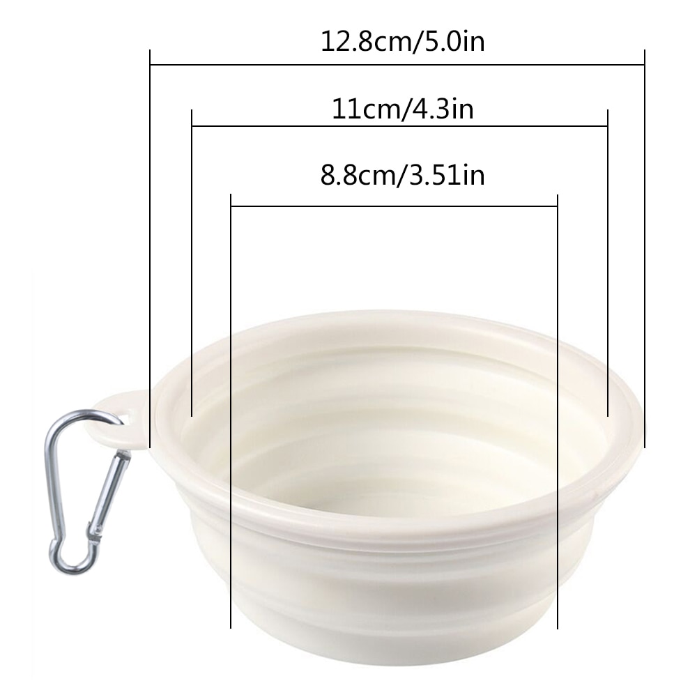 Pet Bowl Folding Silicone Travel Dog Bowls Outfit Feeder Walking Portable Water Bowl For Small Medium Dogs Cat Bowls Accessories: B-16 12.8x5.5cm