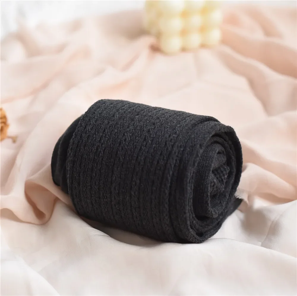 Japanse Winter Verticale Bar Warme Panty Haver Kleur Mager Volledige Voet Verdikte Basis Sokken Snoep Kleur Foundation Pluche Panty: Blauw