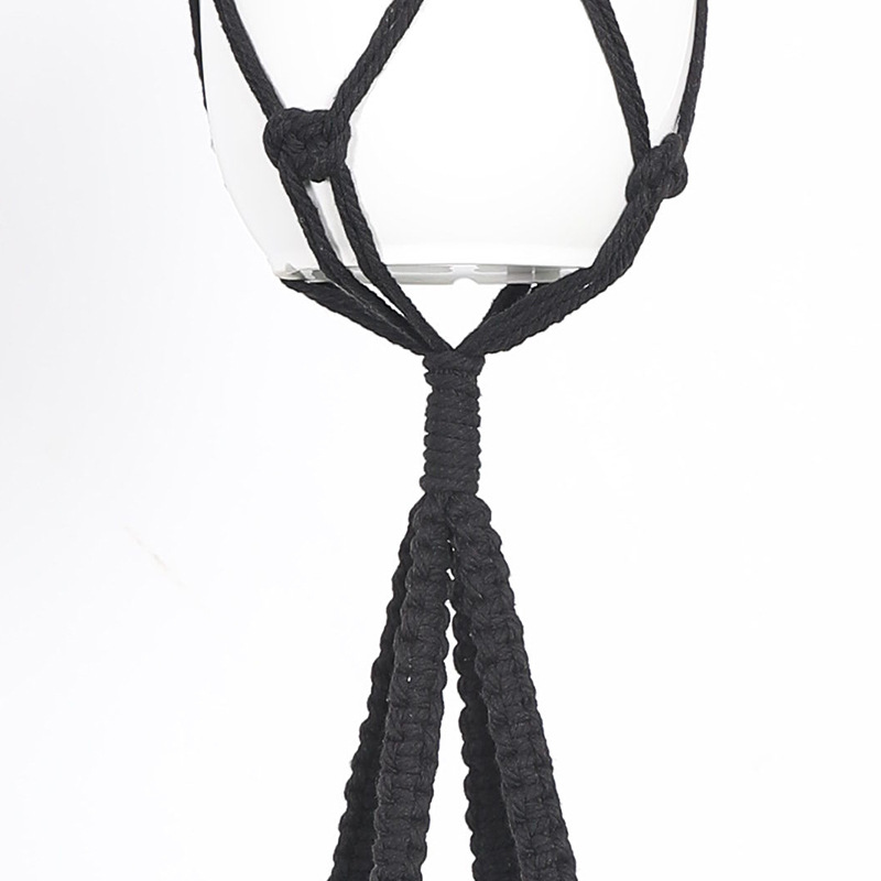 Macrame Handgemaakte Plantenhanger Manden Bloempotten Houder Balkon Hangende Decoratie Geknoopt Hijstouw Huis Tuinbenodigdheden