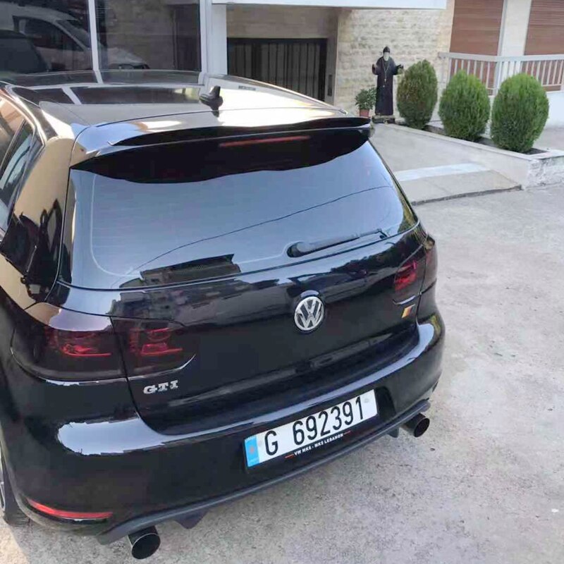 for Volkswagen GOLF 6 MK6 GTI spoiler GOLF 6 spoiler ABS material car rear wing color rear