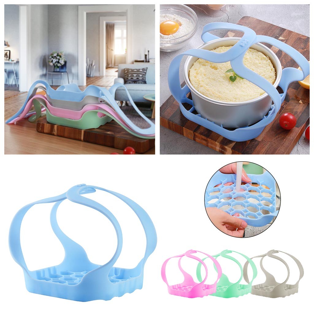 Silicone Roasting Rack Durable Bakeware Sling Trivet Oven Baking Food Rack Set For Kitchen Cooking Steam Holds Roasting Rack