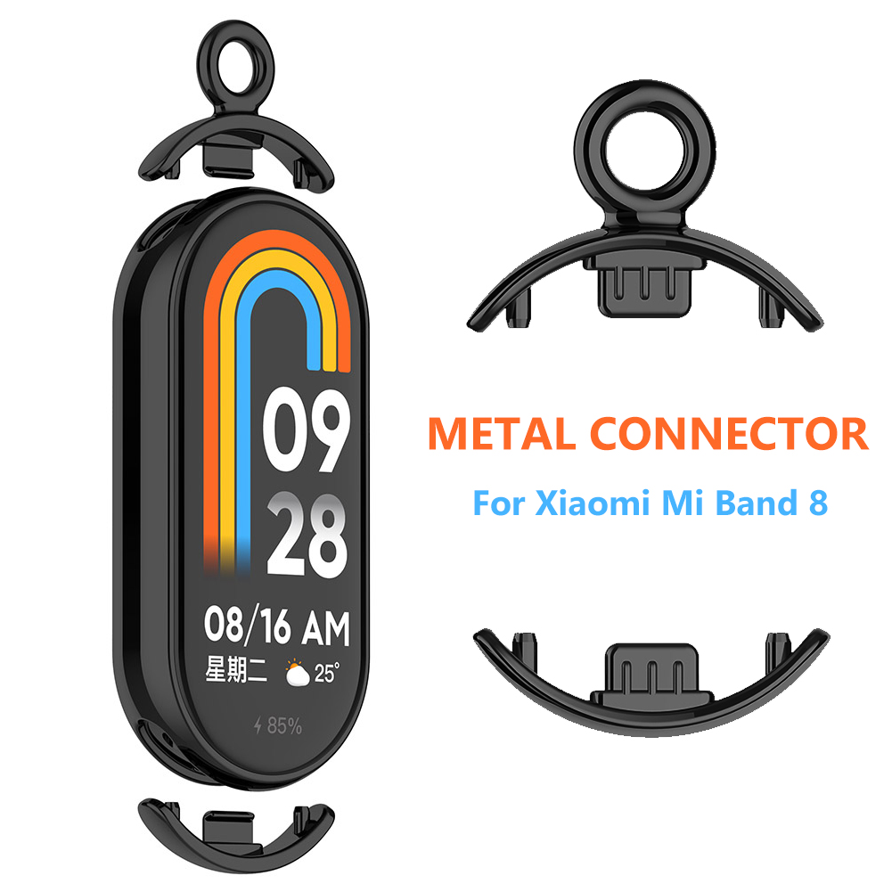 Metal Necklace for Xiaomi Mi Band 8 Pendant Chain Buckle Connection for Xiaomi Mi Band 8 Hanging Metal Chain Neck Bracelet Strap