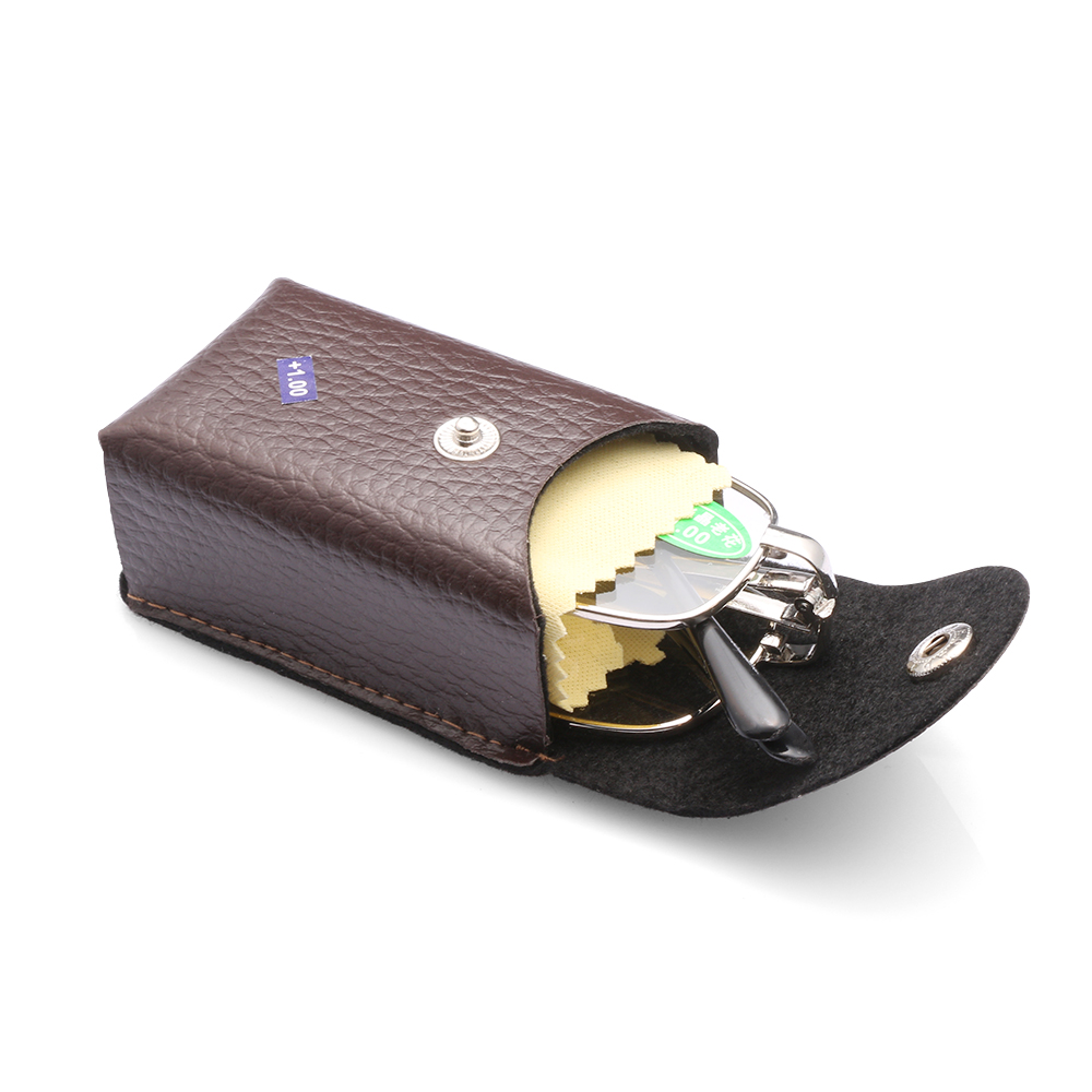Draagbare Metalen Opvouwbare Leesbril Met Case Randloze Magnetische Presbyopie Brillen Bril Brillen + 1.0 ~ 4.0