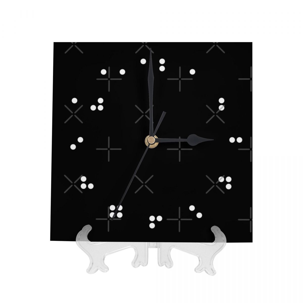Black Braille Watches Wall Decor Room Wall Clock Wall Panel Interior Large 3D Wall Clock: M