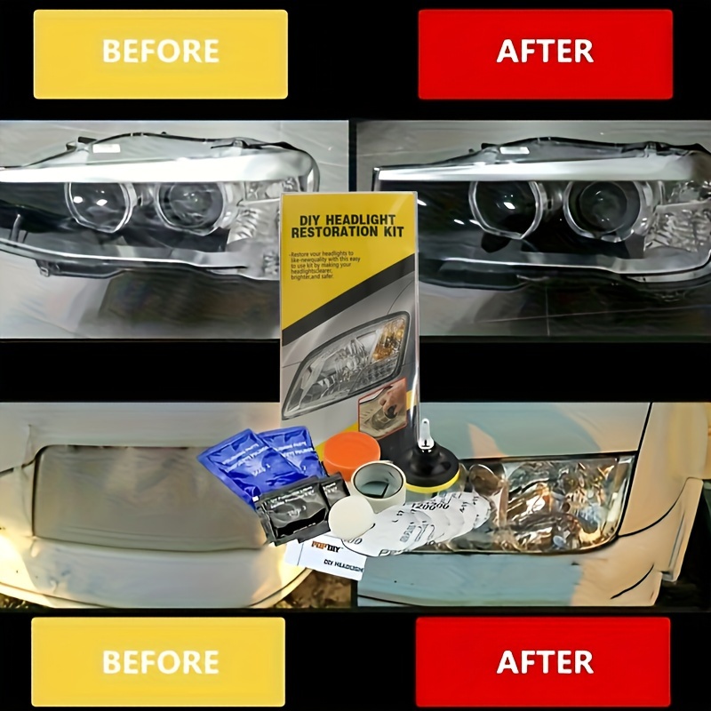 Kits de pulido para restauración de faros de coche, Kits de reparación de faros, pulidor de luz de coche, pasta de limpieza, agente de restauración para el cuidado de la pintura del coche