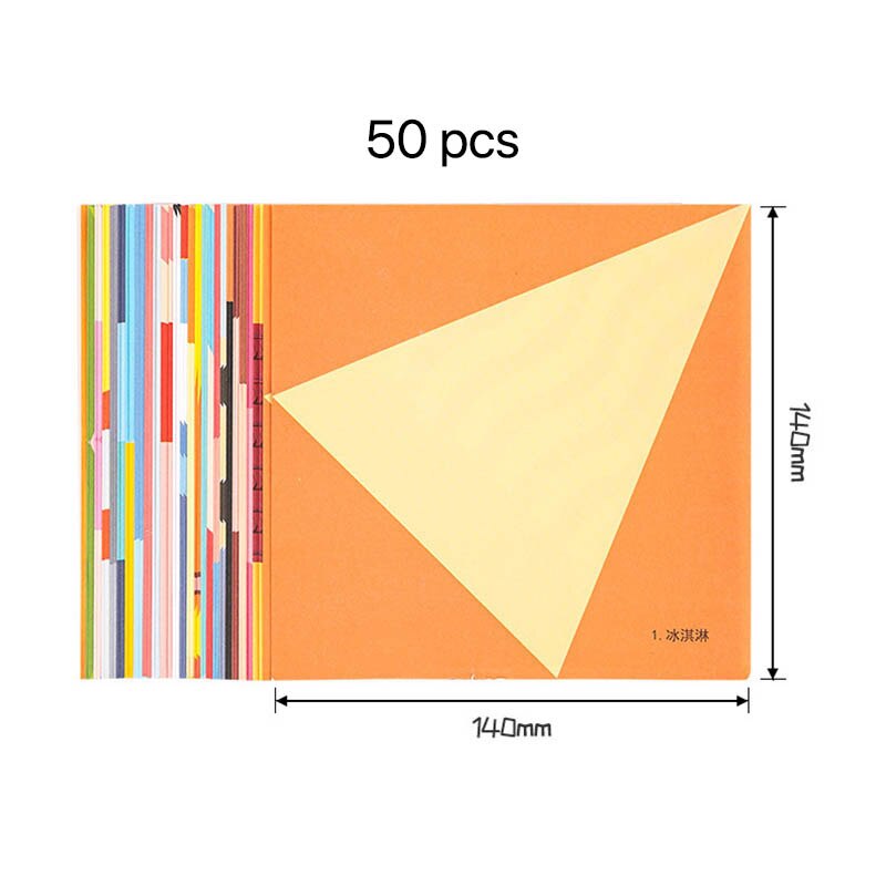 Multicolore fai da te fatti a mano interazione genitore-figlio 14X14CM manuale di carta Origami divertenti Souptoys 50 fogli/pacco giocattolo di educazione precoce: Default Title