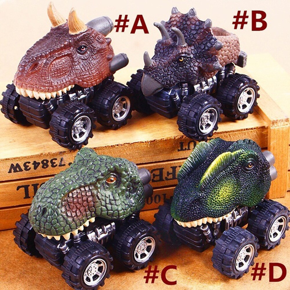 Mini Dinosaurus Speelgoed Model Pull Back Auto Grote Wiel Voertuigen Vrachtwagen Jongens Speelgoed Voor Kinderen Spelen Met Vrienden jouets # W