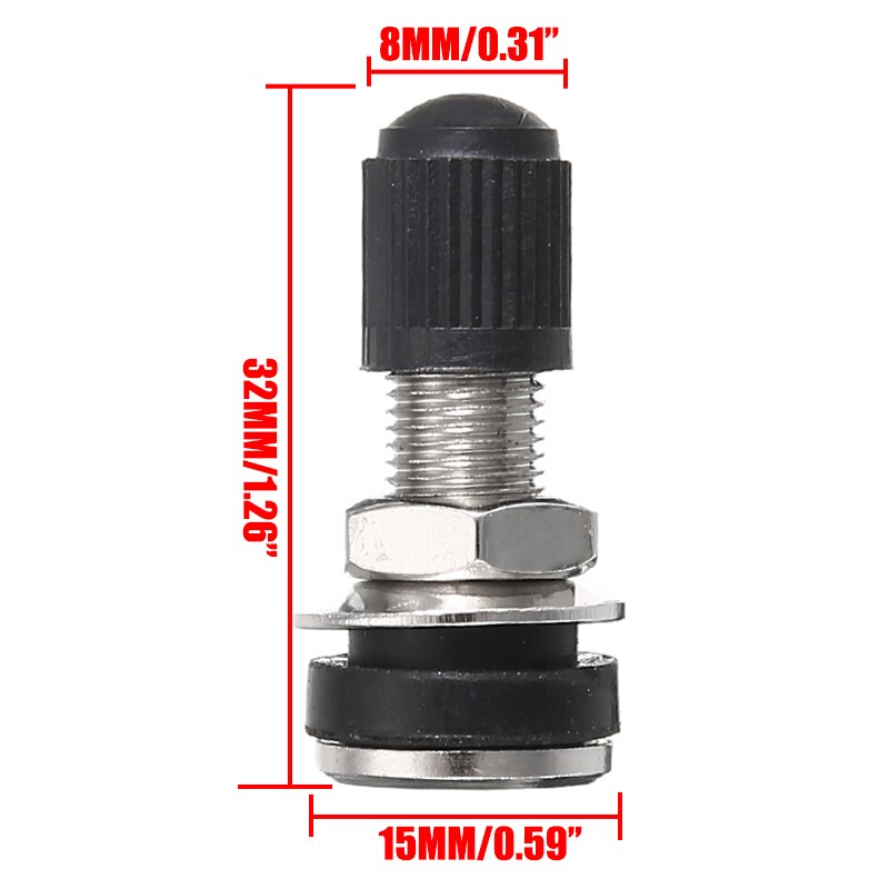 2pcs Metal Tyre Valve Bolt In Stem Tire Bolt In Stem 36 mm x14mm Universal Fit For Cars Motorcycles Bicycles