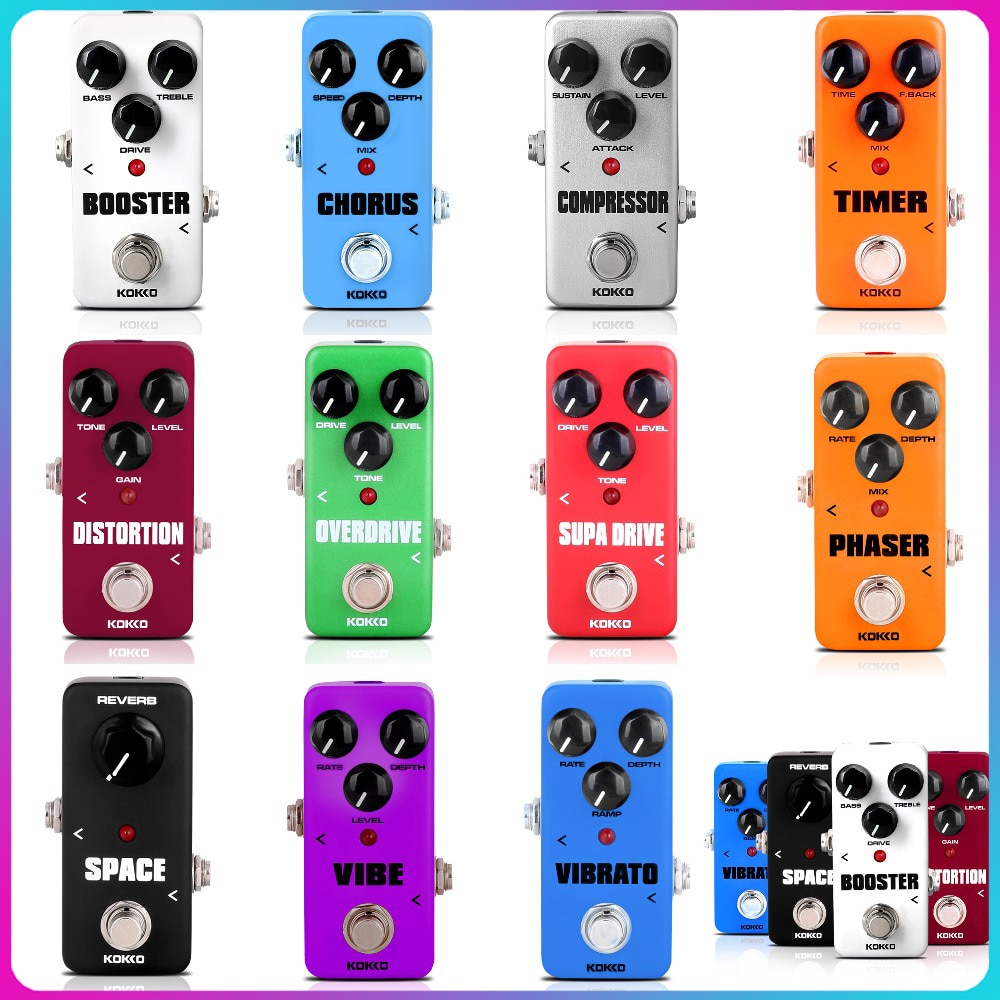 KOKKO Guitar Pedal Effect Compressor Booster Distortion Overdrive Electric Bass Guitar Effects True Bypass Musical Instruments