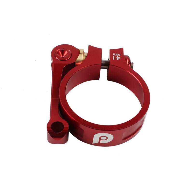 Faltrad Sattelstütze Schellen Aluminium Legierung CNC 41mm Geeignet Für 33,9mm Sattelstütze Fahrrad Sitzrohr Klemme: rot
